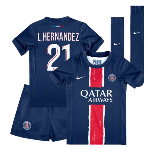 Paris Saint-Germain Lucas Hernandez #21 Domaci Dres za djecu 2024-25 Kratak Rukav (+ Kratke hlače)